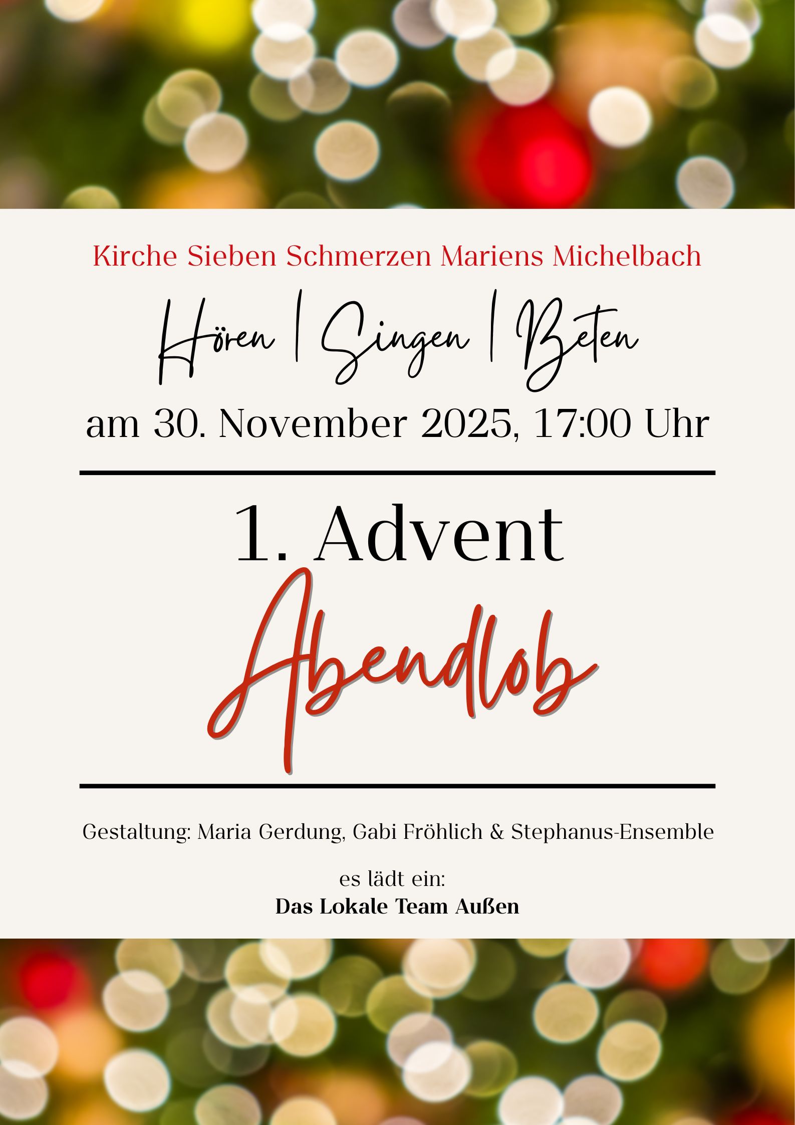 Abendlob im Advent in Michelbach