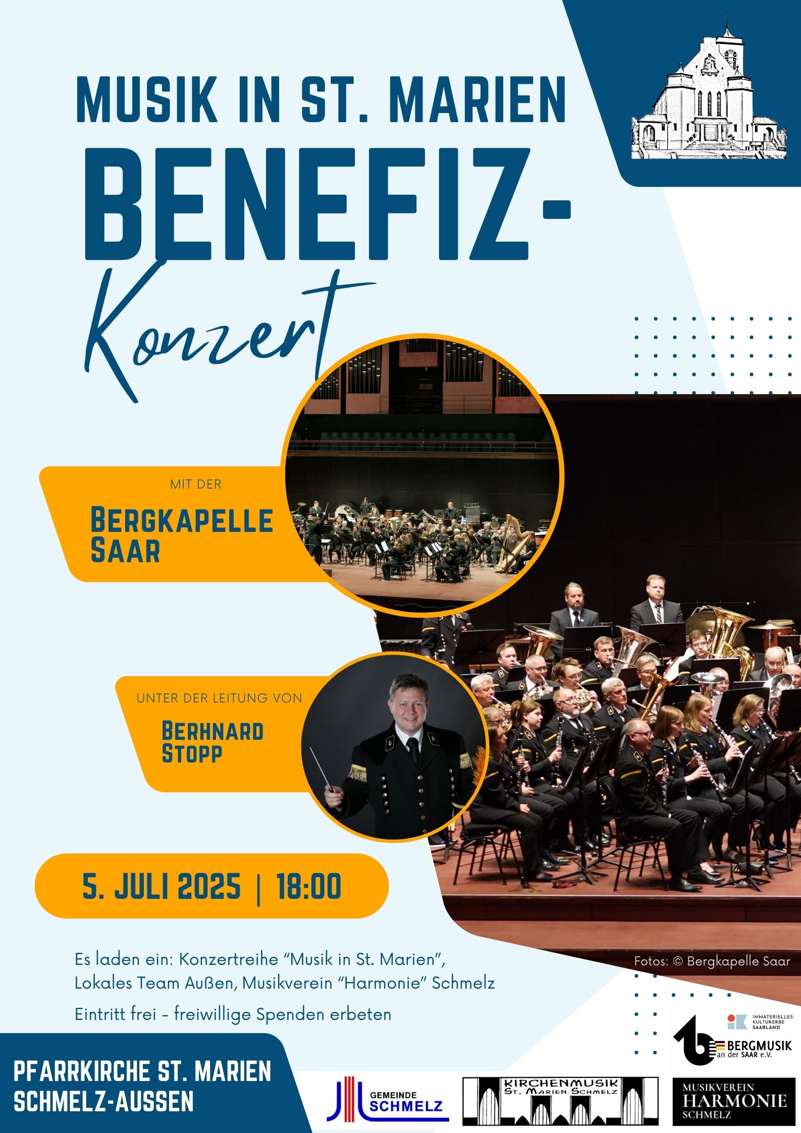 Benefizkonzert mit der Bergkapelle Saar