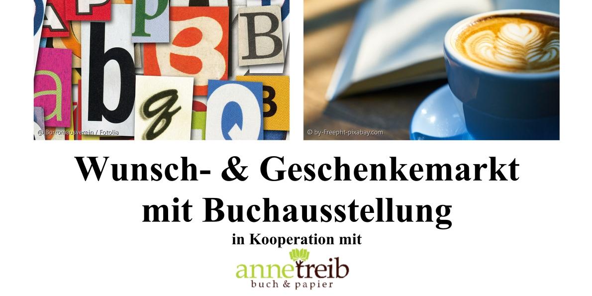 Plakat Wunsch- & Geschenkemarkt mit Buchausstellung2025