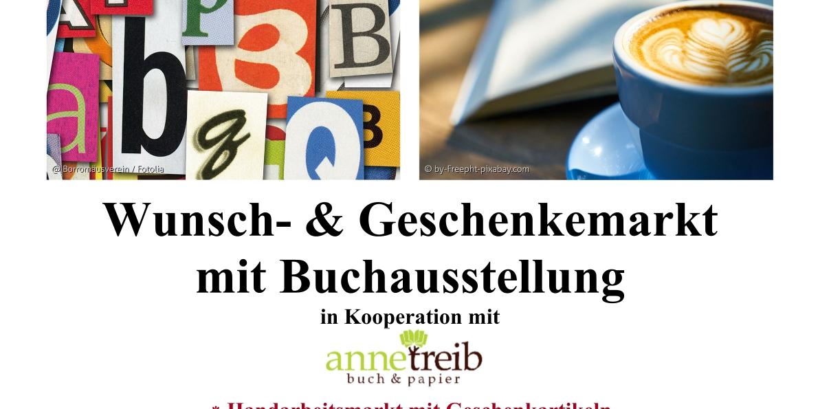 Plakat Wunsch- & Geschenkemarkt mit Buchausstellung2025