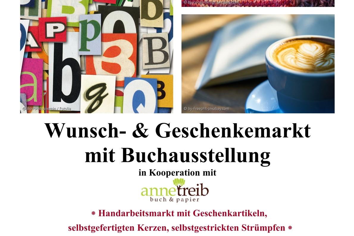 Plakat Wunsch- & Geschenkemarkt mit Buchausstellung2025