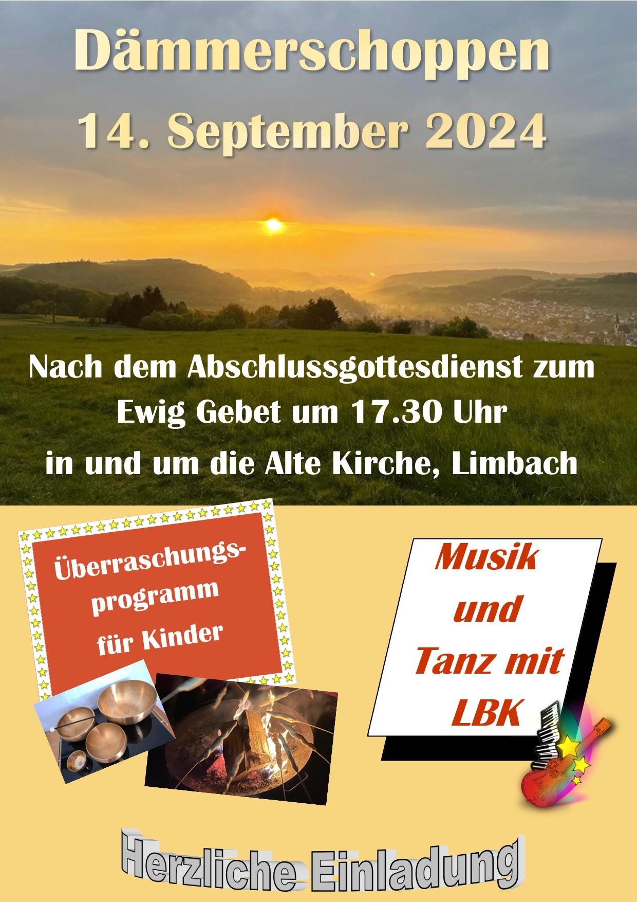 Einladung zum Dämmerschoppen am 14.09.2024
