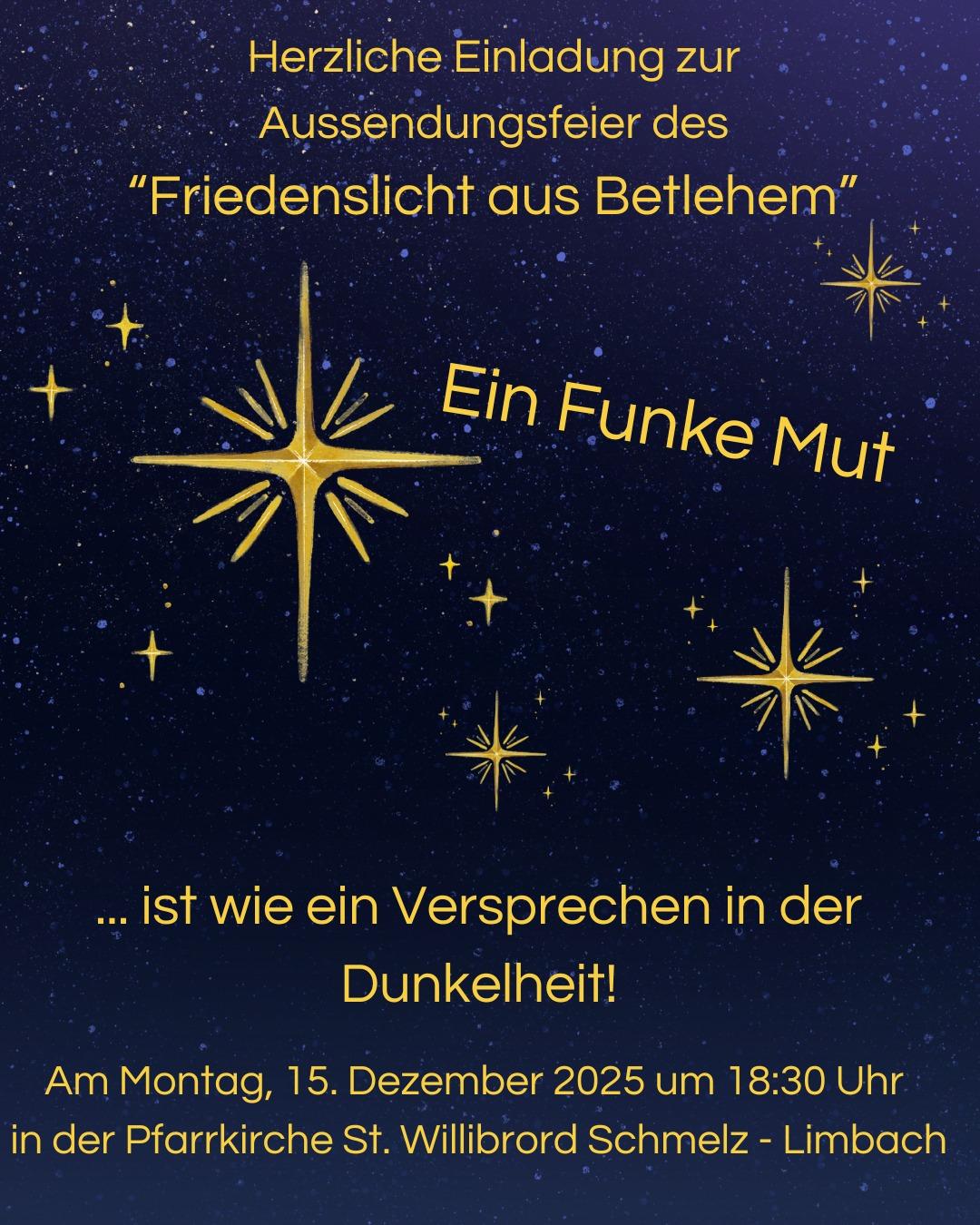 Einladung Licht von Betlehem