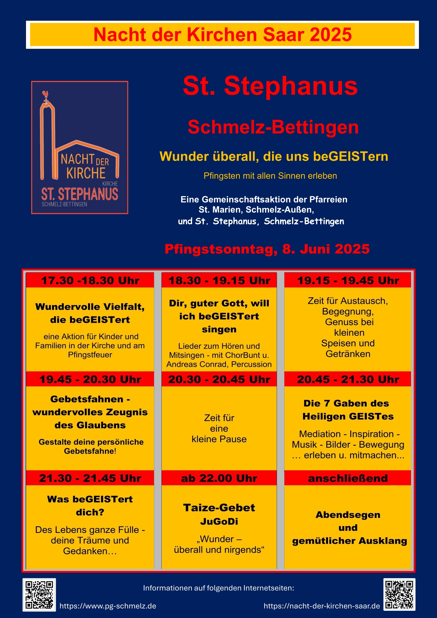 Programm Nacht der offenen Kirche 2025 in Bettingen