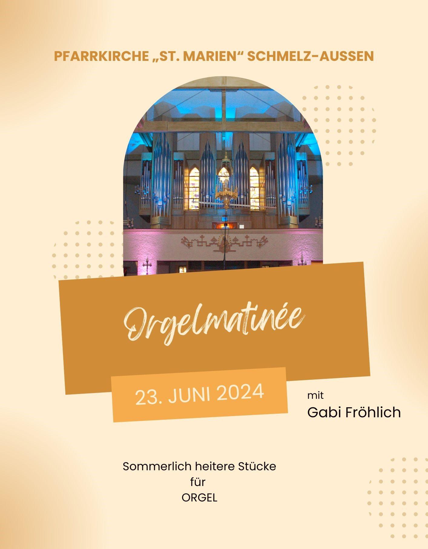 Plakat Orgelmatinee 23.06.2024