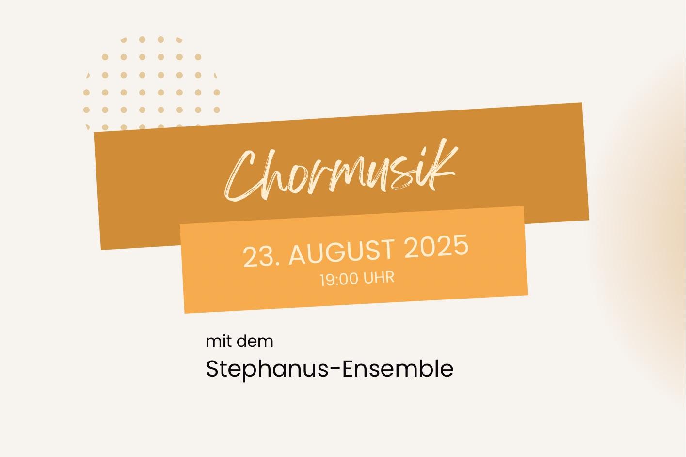 Chormusik und Soirée in Außen