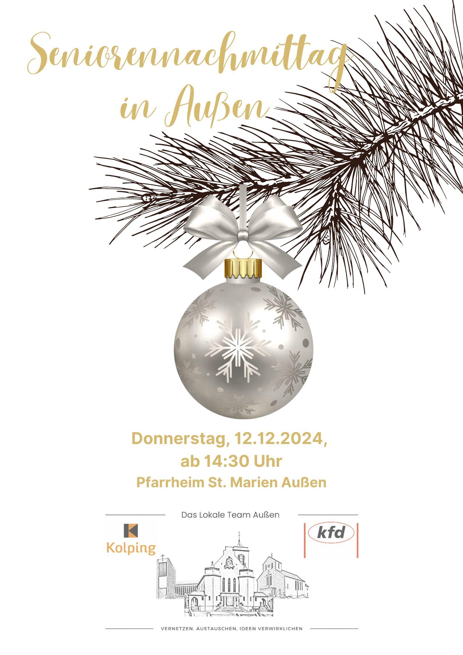 Seniorennachmittag in Außen am 12.12.2024